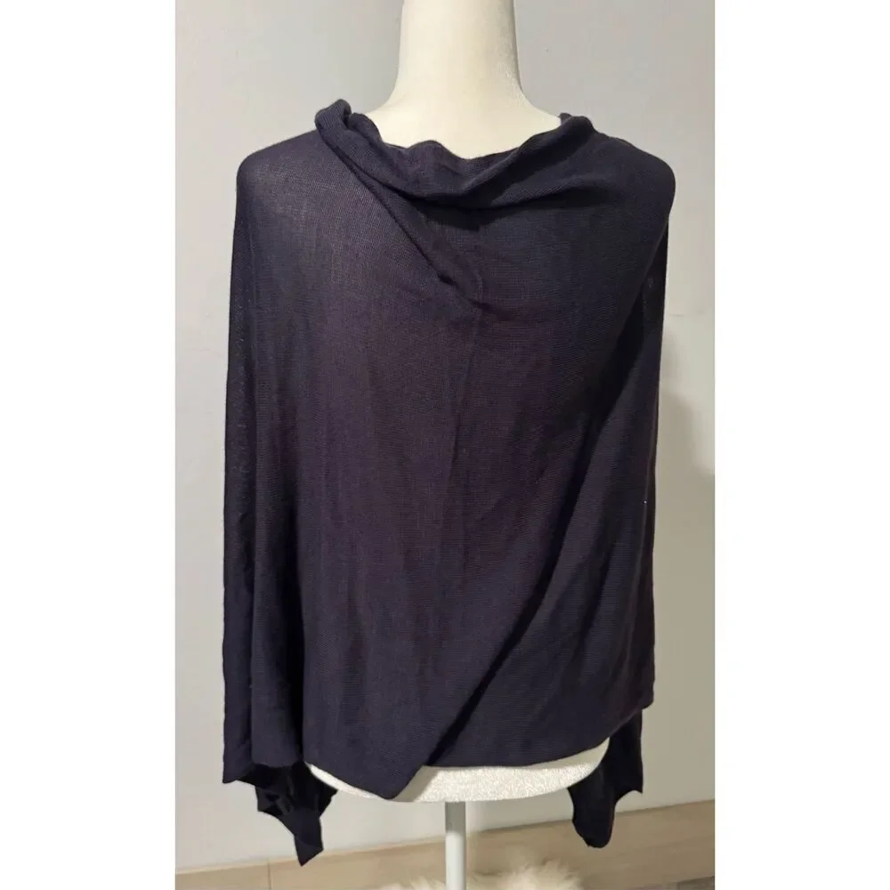 Lexi York 100% bamboo blue wrap pancho OS